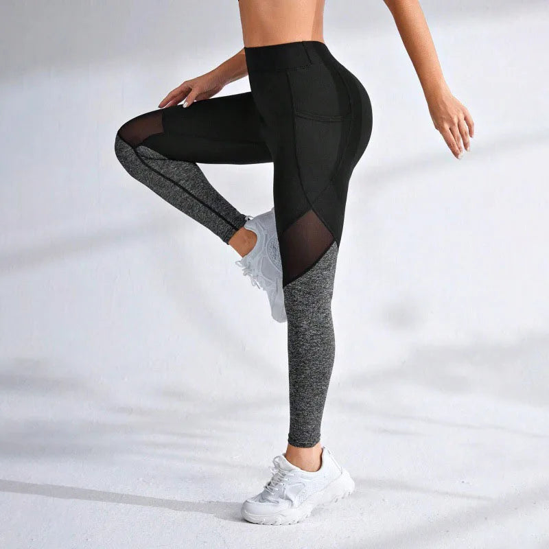 Seamless Mesh Spliced Leggings