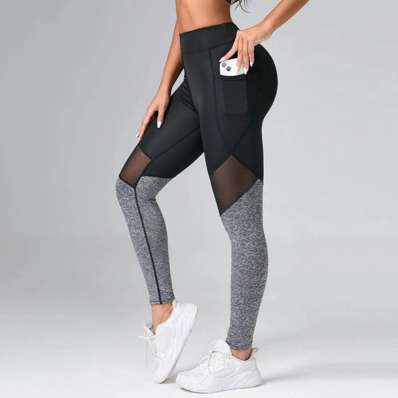 Seamless Mesh Spliced Leggings