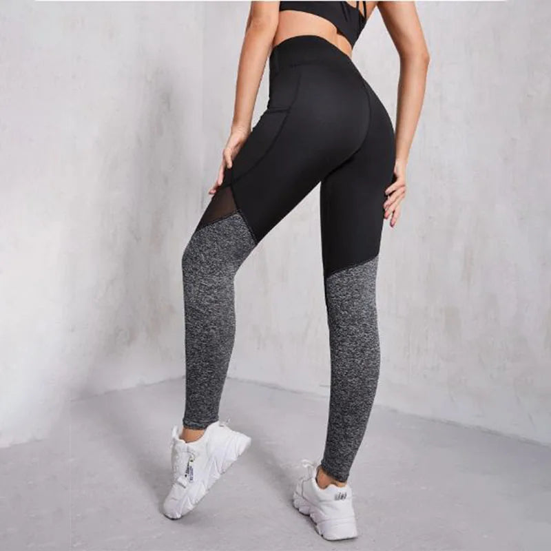 Seamless Mesh Spliced Leggings