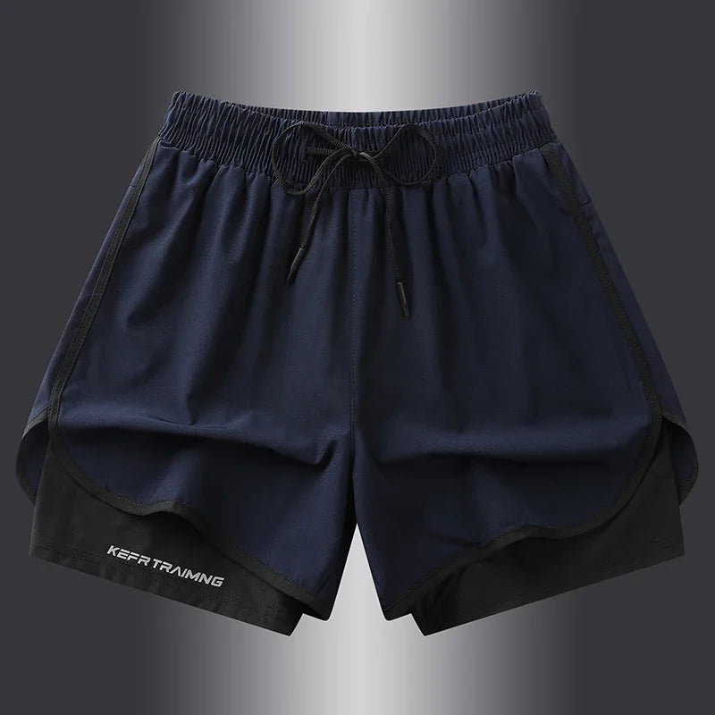 Anti glare Double layered Sports Shorts