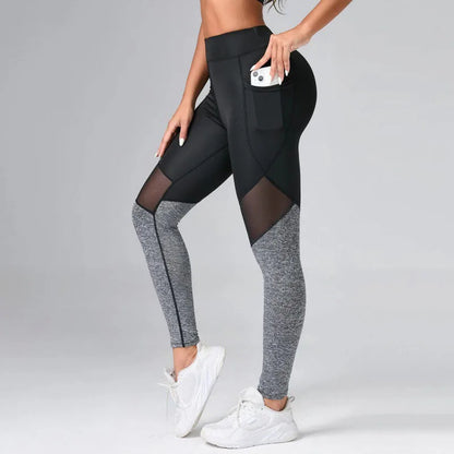 Seamless Mesh Spliced Leggings