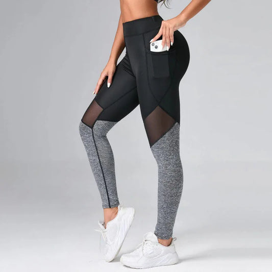 Seamless Mesh Spliced Leggings