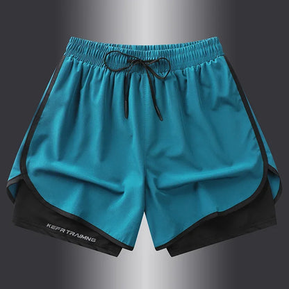 Anti glare Double layered Sports Shorts