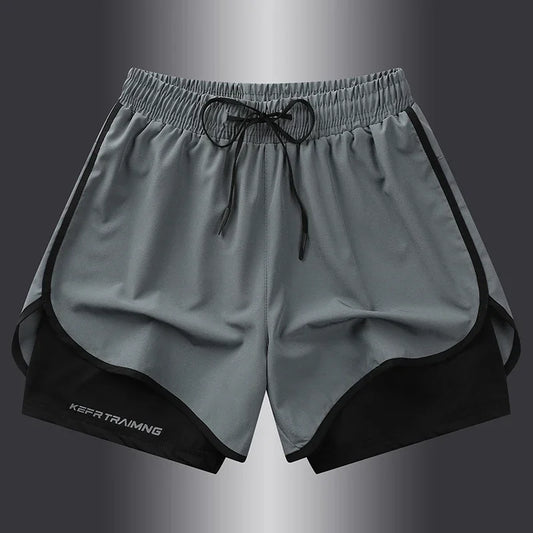 Anti glare Double layered Sports Shorts