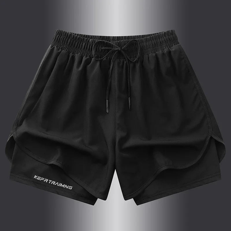 Anti glare Double layered Sports Shorts